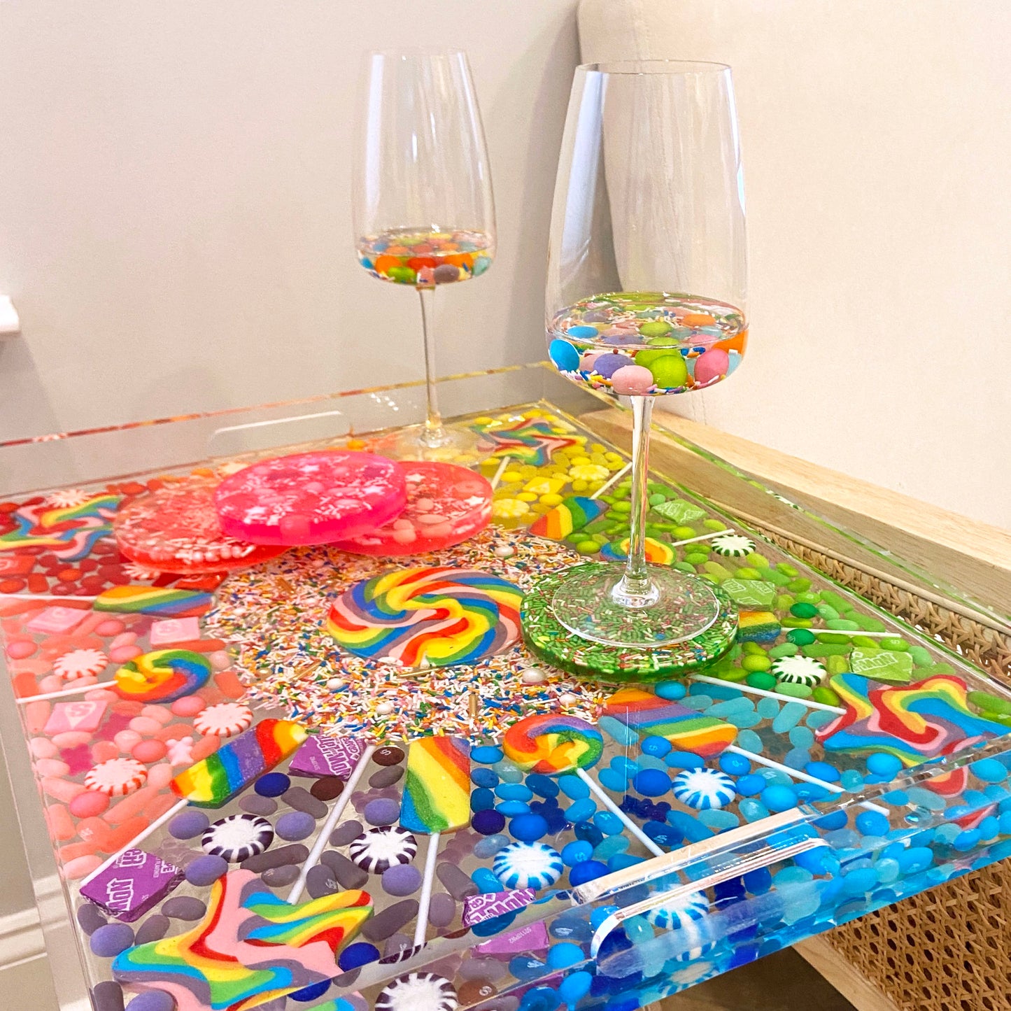 "Candy Land" - Large Acrylic Folding Table