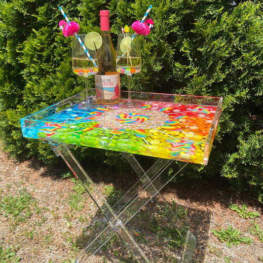 "Candy Land" - Large Acrylic Folding Table