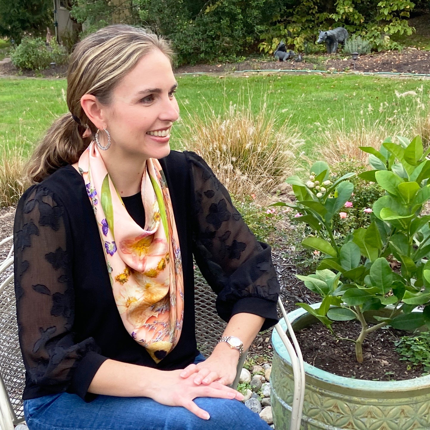 "Summer Garden" Limited Edition Silk Scarf