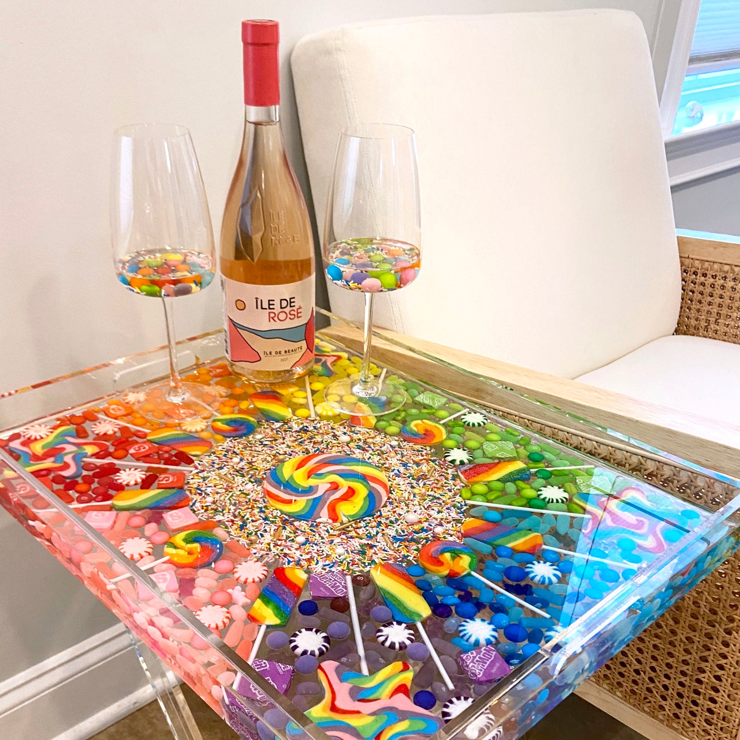"Candy Land" - Large Acrylic Folding Table