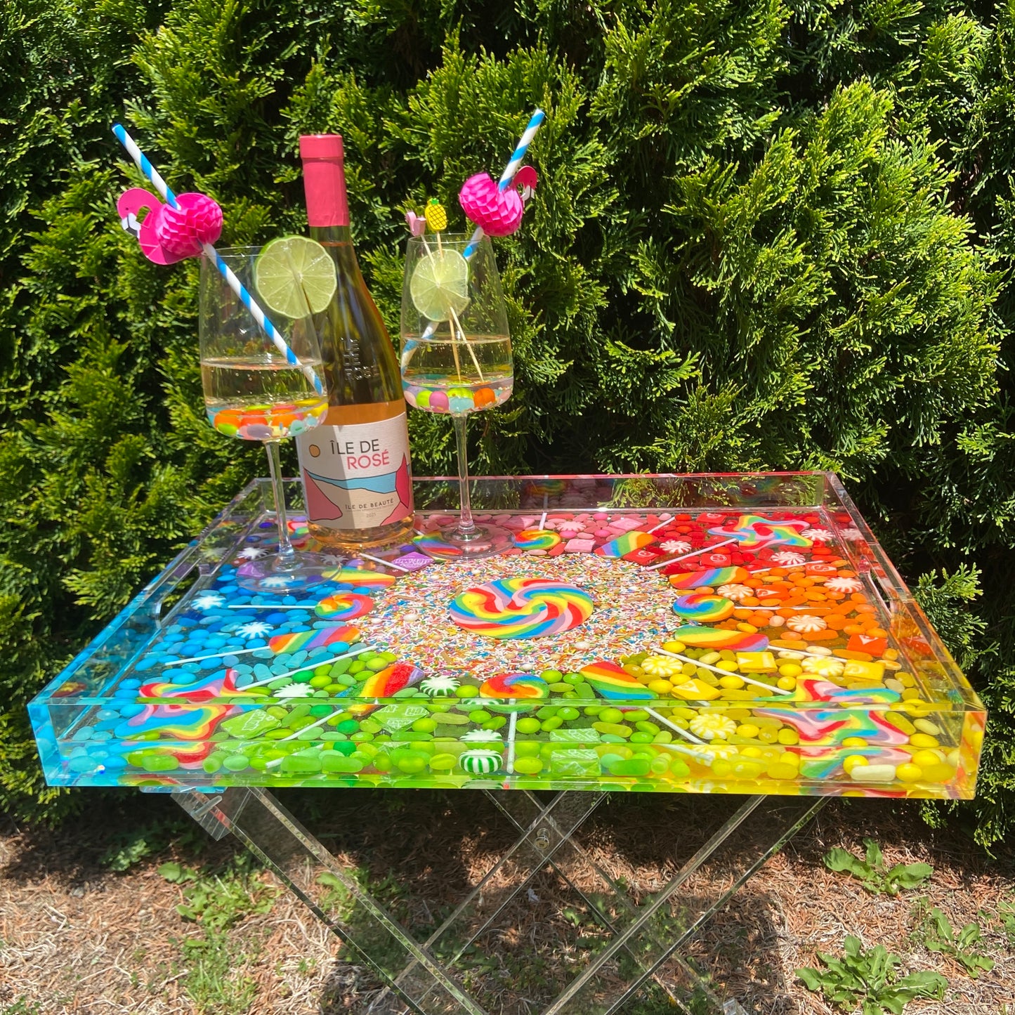 "Candy Land" - Large Acrylic Folding Table