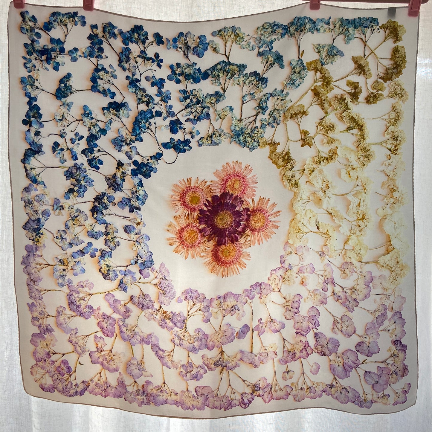 "Hydrangea Ombre" Limited Edition Silk Scarf